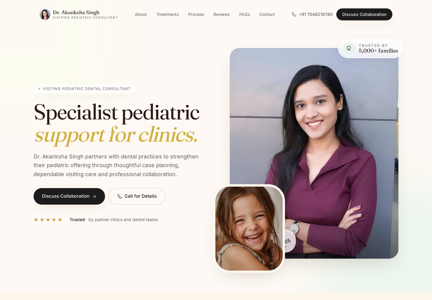 Homepage of the Dr. Akanksha Singh website built by Thrive My Clinic